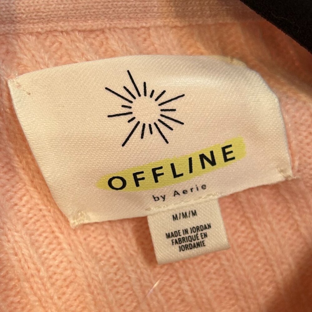 Aerie Offline Pink Cropped Sweater (M) - Picture 3 of 4